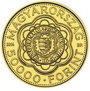 50 000 Forint Gold Florin of Mária - Piedfort obverse image