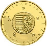 50 000 Forint Gold Florin of Albert Habsburg - piedfort obverse image