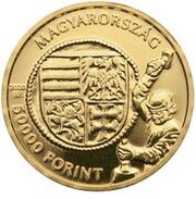 50 000 Forint Gold Florin of I. Ulászló - piedfort obverse image