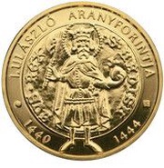 50 000 Forint Gold Florin of I. Ulászló - piedfort, Hungary, 2020 reverse image