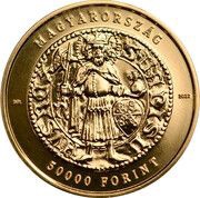 50 000 Forint Gold Florin of János Hunyadi obverse image