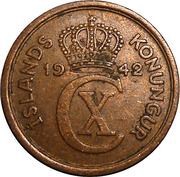 1 Eyrir - Christian X obverse image