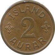 2 Aurar - Christian X reverse image