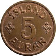 5 Aurar - Christian X reverse image