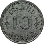 10 Aurar - Christian X reverse image