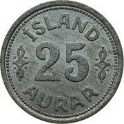 25 Aurar - Christian X, Iceland, 1942 reverse image
