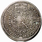 1 Thaler - Ferdinand II Hall, Austria, 1621-1623 reverse image