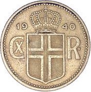 1 Króna - Christian X obverse image