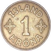 1 Króna - Christian X reverse image