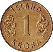 1 Króna reverse image