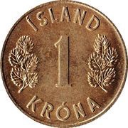 1 Króna reverse image
