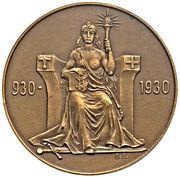 2 Krónur Althing obverse image
