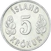 5 Krónur reverse image