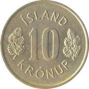 10 Krónur reverse image