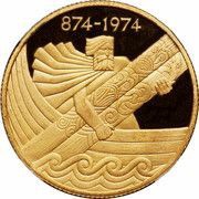 10 000 Krónur 1st Settlement, Iceland, 1974 reverse image