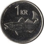 1 Króna Magnetic reverse image