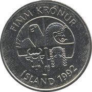 5 Krónur Non-magnetic obverse image