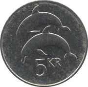 5 Krónur Non-magnetic reverse image