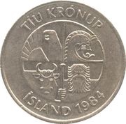 10 Krónur Non-magnetic obverse image
