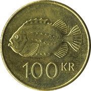 100 Krónur, Iceland, 1995-2011 reverse image