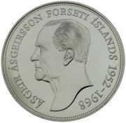 1000 Krónur Ásgeir Ásgeirsson reverse image