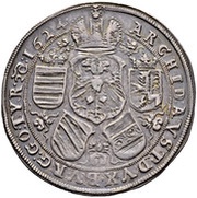 1 Thaler - Ferdinand II Vienna, Austria, 1624 reverse image