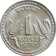 1 Rupee, India, 1962-1974 reverse image