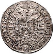 1 Thaler - Ferdinand III Vienna, Austria, 1648-1649 reverse image