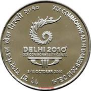 100 Rupees XIX Commonwealth Games Delhi 2010, India, 2010 reverse image