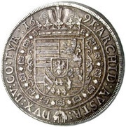 1 Thaler - Leopold I Hall, Austria, 1691-1694 reverse image