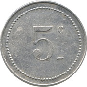 5 Centimes with date; Bône Chamber of Commerce reverse image