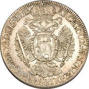 1 Thaler - Charles VI Hall, Austria, 1714-1718 reverse image