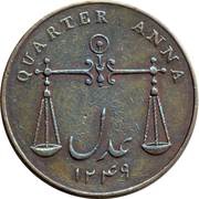 ¼ Anna Paisa, India, 1833-1834 reverse image
