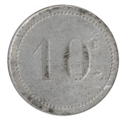 10 Сentimes Bône Chamber of Commerce reverse image