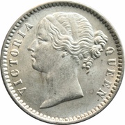 ¼ Rupee - Victoria obverse image