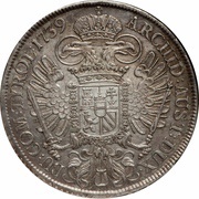 1 Thaler - Charles VI Vienna, Austria, 1735-1740 reverse image
