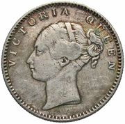 ½ Rupee - Victoria obverse image