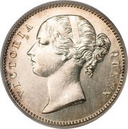 ½ Rupee - Victoria obverse image