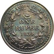 1 Rupee - William IV Pattern, India, 1834 reverse image