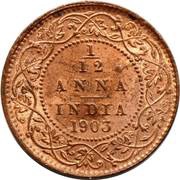 1⁄12 Anna - Edward VII, India, 1903-1906 reverse image