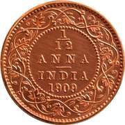 1⁄12 Anna - Edward VII, India, 1904-1910 reverse image