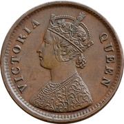 ½ Pice - Victoria obverse image