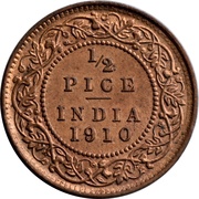 ½ Pice - Edward VII reverse image