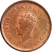 ½ Pice - George VI obverse image