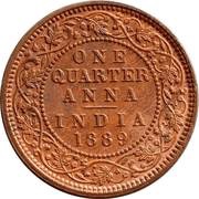 ¼ Anna - Victoria "VICTORIA EMPRESS", India, 1877-1901 reverse image
