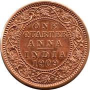 ¼ Anna - Edward VII, India, 1906-1910 reverse image
