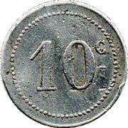 10 Centimes Bône Chamber of Commerce reverse image