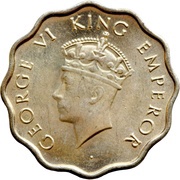 1 Anna - George VI obverse image