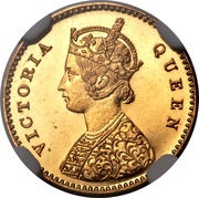 2 Annas - Victoria Off Metal Strike obverse image