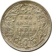 2 Annas - Victoria, India, 1877-1901 reverse image